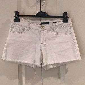Jessica Simpson White Denim Frayed Shorts